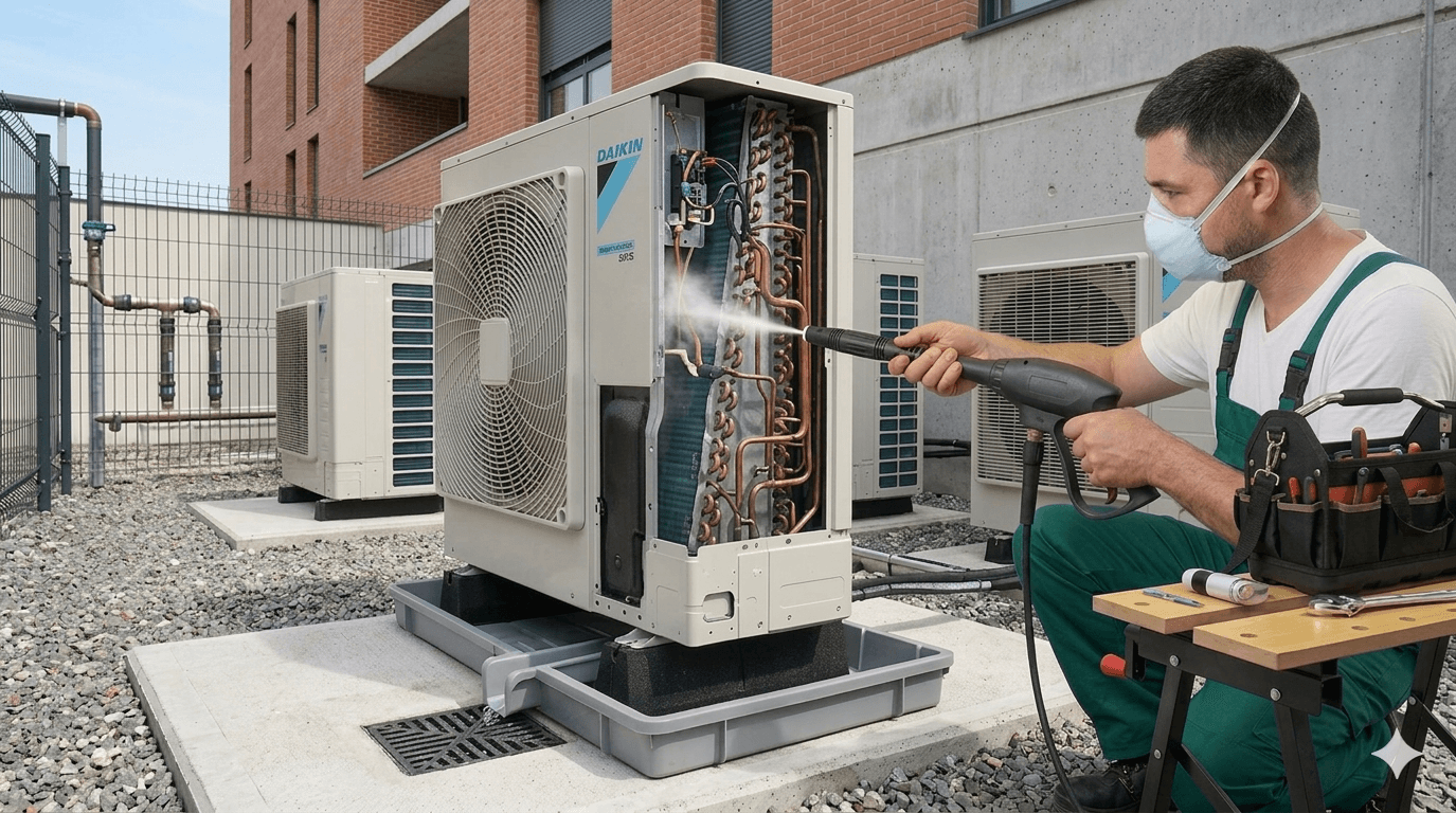Technicien KILMO en visite d'entretien climatisation à Toulouse
